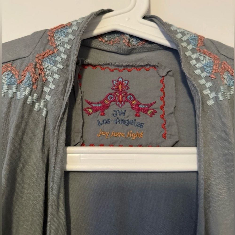 Johnny Was Gray And Multicolor Patterned Cardigan… - image 4